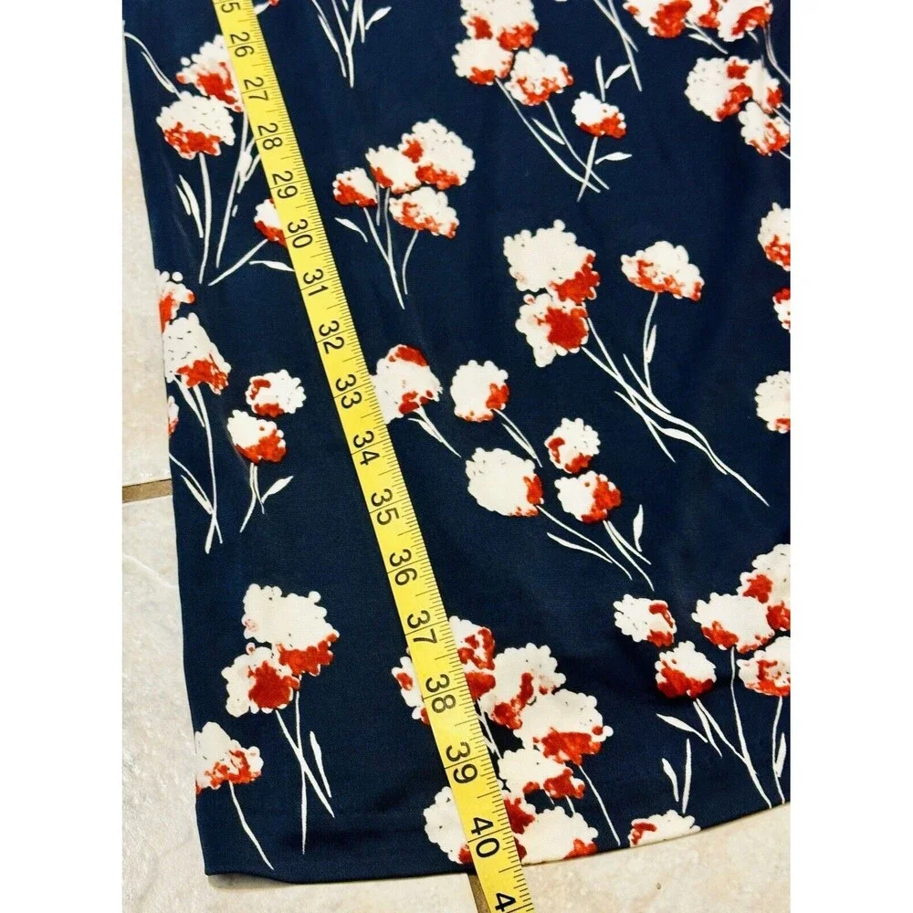 NWT Tory Burch Size Medium Floral Zandi Dress Petrol Grey Field Feminine Prairie